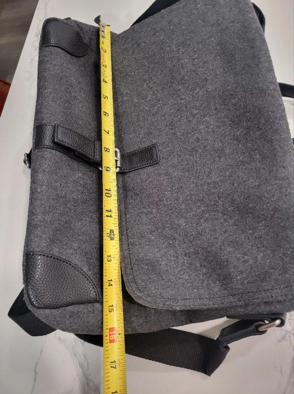 Pottery Barn Grey Wool Blend Unisex Messenger Bag/backpack/travel Bag